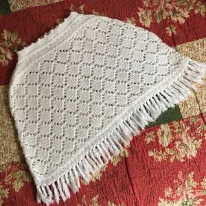 Girls knit shawl